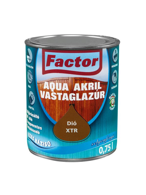FACTOR Aqua Akril Vastaglazúr